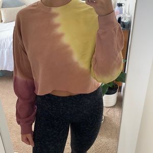 Urban Outfitters Cropped Tie Dye Hoodie
